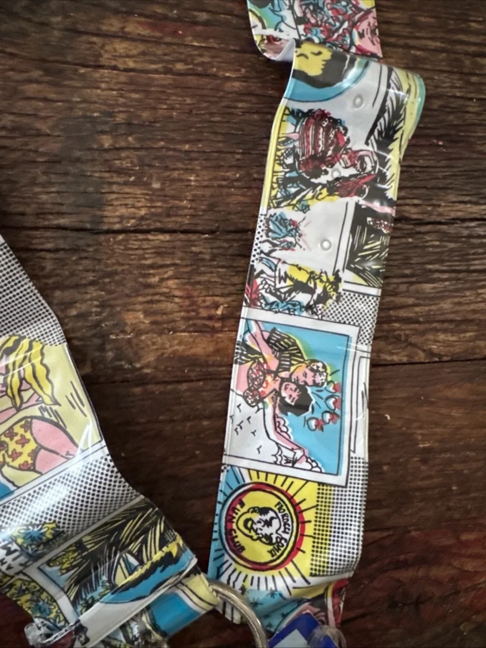 Fiorucci Infanzia Comic Strip O-Ring Belt Brand New with Tags Vintage